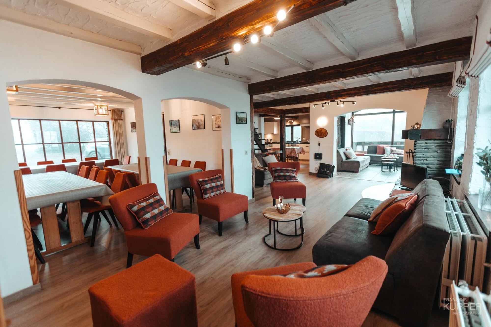 Le Grand Cerf 25 Pers, Malmedy- Chalet Rustique, Jardin Exterior foto